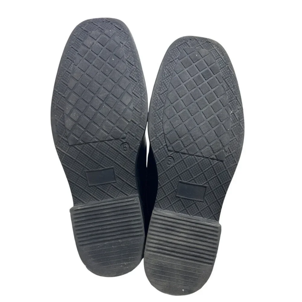 Bruno Marc Boys Size 5 Black Faux Leather Slip-On No Tie Loafer Dress Shoes